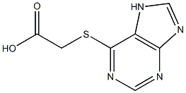 (7H-purin-6-ylthio)acetic acid 结构式