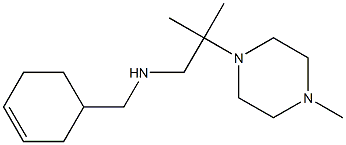 (cyclohex-3-en-1-ylmethyl)[2-methyl-2-(4-methylpiperazin-1-yl)propyl]amine 结构式