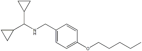 (dicyclopropylmethyl)({[4-(pentyloxy)phenyl]methyl})amine 结构式