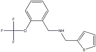 (thiophen-2-ylmethyl)({[2-(trifluoromethoxy)phenyl]methyl})amine 结构式