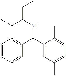 [(2,5-dimethylphenyl)(phenyl)methyl](pentan-3-yl)amine 结构式