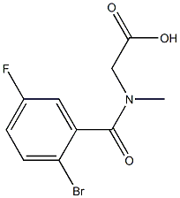 [(2-bromo-5-fluorobenzoyl)(methyl)amino]acetic acid 结构式