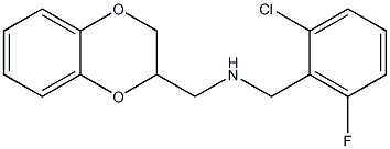[(2-chloro-6-fluorophenyl)methyl](2,3-dihydro-1,4-benzodioxin-2-ylmethyl)amine 结构式