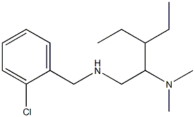 [(2-chlorophenyl)methyl][2-(dimethylamino)-3-ethylpentyl]amine 结构式