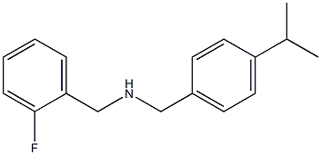 [(2-fluorophenyl)methyl]({[4-(propan-2-yl)phenyl]methyl})amine 结构式