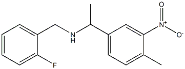 [(2-fluorophenyl)methyl][1-(4-methyl-3-nitrophenyl)ethyl]amine 结构式