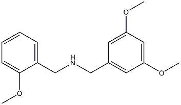 [(3,5-dimethoxyphenyl)methyl][(2-methoxyphenyl)methyl]amine 结构式