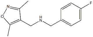 [(3,5-dimethyl-1,2-oxazol-4-yl)methyl][(4-fluorophenyl)methyl]amine 结构式