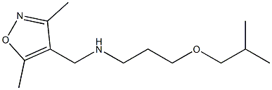 [(3,5-dimethyl-1,2-oxazol-4-yl)methyl][3-(2-methylpropoxy)propyl]amine 结构式