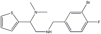 [(3-bromo-4-fluorophenyl)methyl][2-(dimethylamino)-2-(thiophen-2-yl)ethyl]amine 结构式