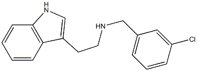 [(3-chlorophenyl)methyl][2-(1H-indol-3-yl)ethyl]amine 结构式