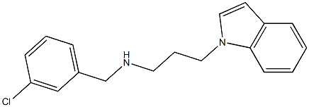 [(3-chlorophenyl)methyl][3-(1H-indol-1-yl)propyl]amine 结构式