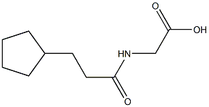 [(3-cyclopentylpropanoyl)amino]acetic acid 结构式