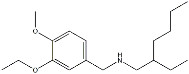 [(3-ethoxy-4-methoxyphenyl)methyl](2-ethylhexyl)amine 结构式