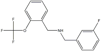 [(3-fluorophenyl)methyl]({[2-(trifluoromethoxy)phenyl]methyl})amine 结构式