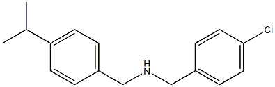 [(4-chlorophenyl)methyl]({[4-(propan-2-yl)phenyl]methyl})amine 结构式