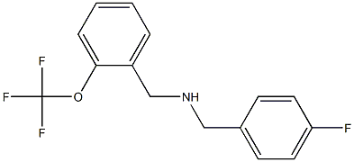 [(4-fluorophenyl)methyl]({[2-(trifluoromethoxy)phenyl]methyl})amine 结构式