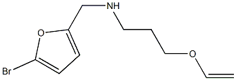 [(5-bromofuran-2-yl)methyl][3-(ethenyloxy)propyl]amine 结构式