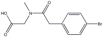 [[(4-bromophenyl)acetyl](methyl)amino]acetic acid 结构式