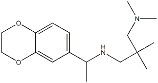 [1-(2,3-dihydro-1,4-benzodioxin-6-yl)ethyl]({2-[(dimethylamino)methyl]-2-methylpropyl})amine 结构式