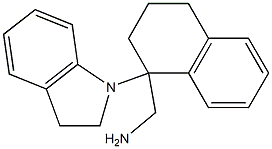 [1-(2,3-dihydro-1H-indol-1-yl)-1,2,3,4-tetrahydronaphthalen-1-yl]methanamine 结构式