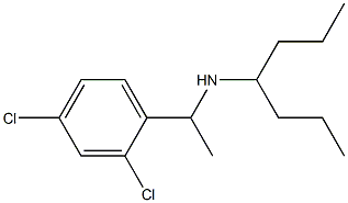 [1-(2,4-dichlorophenyl)ethyl](heptan-4-yl)amine 结构式