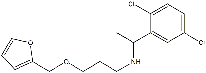 [1-(2,5-dichlorophenyl)ethyl][3-(furan-2-ylmethoxy)propyl]amine 结构式