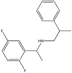 [1-(2,5-difluorophenyl)ethyl](2-phenylpropyl)amine 结构式