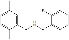 [1-(2,5-dimethylphenyl)ethyl][(2-fluorophenyl)methyl]amine 结构式