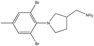 [1-(2,6-dibromo-4-methylphenyl)pyrrolidin-3-yl]methanamine 结构式