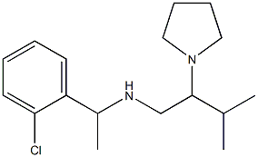 [1-(2-chlorophenyl)ethyl][3-methyl-2-(pyrrolidin-1-yl)butyl]amine 结构式