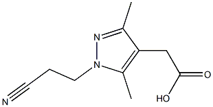 [1-(2-cyanoethyl)-3,5-dimethyl-1H-pyrazol-4-yl]acetic acid 结构式