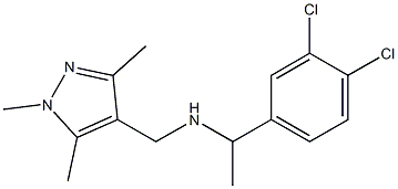 [1-(3,4-dichlorophenyl)ethyl][(1,3,5-trimethyl-1H-pyrazol-4-yl)methyl]amine 结构式