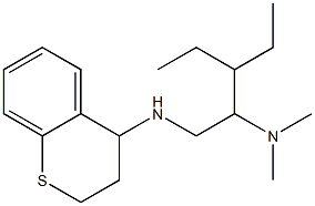 [1-(3,4-dihydro-2H-1-benzothiopyran-4-ylamino)-3-ethylpentan-2-yl]dimethylamine 结构式