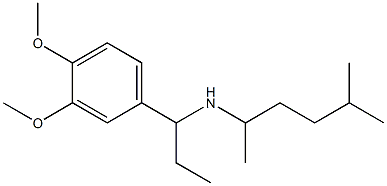 [1-(3,4-dimethoxyphenyl)propyl](5-methylhexan-2-yl)amine 结构式
