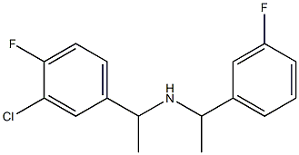 [1-(3-chloro-4-fluorophenyl)ethyl][1-(3-fluorophenyl)ethyl]amine 结构式