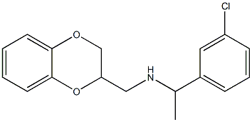 [1-(3-chlorophenyl)ethyl](2,3-dihydro-1,4-benzodioxin-2-ylmethyl)amine 结构式