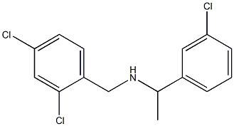 [1-(3-chlorophenyl)ethyl][(2,4-dichlorophenyl)methyl]amine 结构式