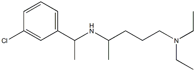 [1-(3-chlorophenyl)ethyl][5-(diethylamino)pentan-2-yl]amine 结构式