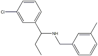 [1-(3-chlorophenyl)propyl][(3-methylphenyl)methyl]amine 结构式