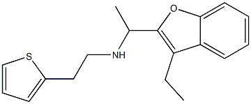 [1-(3-ethyl-1-benzofuran-2-yl)ethyl][2-(thiophen-2-yl)ethyl]amine 结构式
