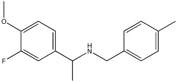 [1-(3-fluoro-4-methoxyphenyl)ethyl][(4-methylphenyl)methyl]amine 结构式