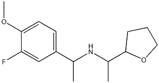 [1-(3-fluoro-4-methoxyphenyl)ethyl][1-(oxolan-2-yl)ethyl]amine 结构式