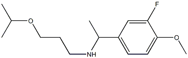 [1-(3-fluoro-4-methoxyphenyl)ethyl][3-(propan-2-yloxy)propyl]amine 结构式