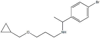 [1-(4-bromophenyl)ethyl][3-(cyclopropylmethoxy)propyl]amine 结构式