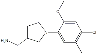[1-(4-chloro-2-methoxy-5-methylphenyl)pyrrolidin-3-yl]methylamine 结构式
