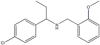 [1-(4-chlorophenyl)propyl][(2-methoxyphenyl)methyl]amine 结构式