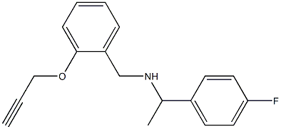 [1-(4-fluorophenyl)ethyl]({[2-(prop-2-yn-1-yloxy)phenyl]methyl})amine 结构式