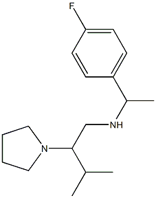 [1-(4-fluorophenyl)ethyl][3-methyl-2-(pyrrolidin-1-yl)butyl]amine 结构式