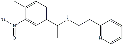 [1-(4-methyl-3-nitrophenyl)ethyl][2-(pyridin-2-yl)ethyl]amine 结构式